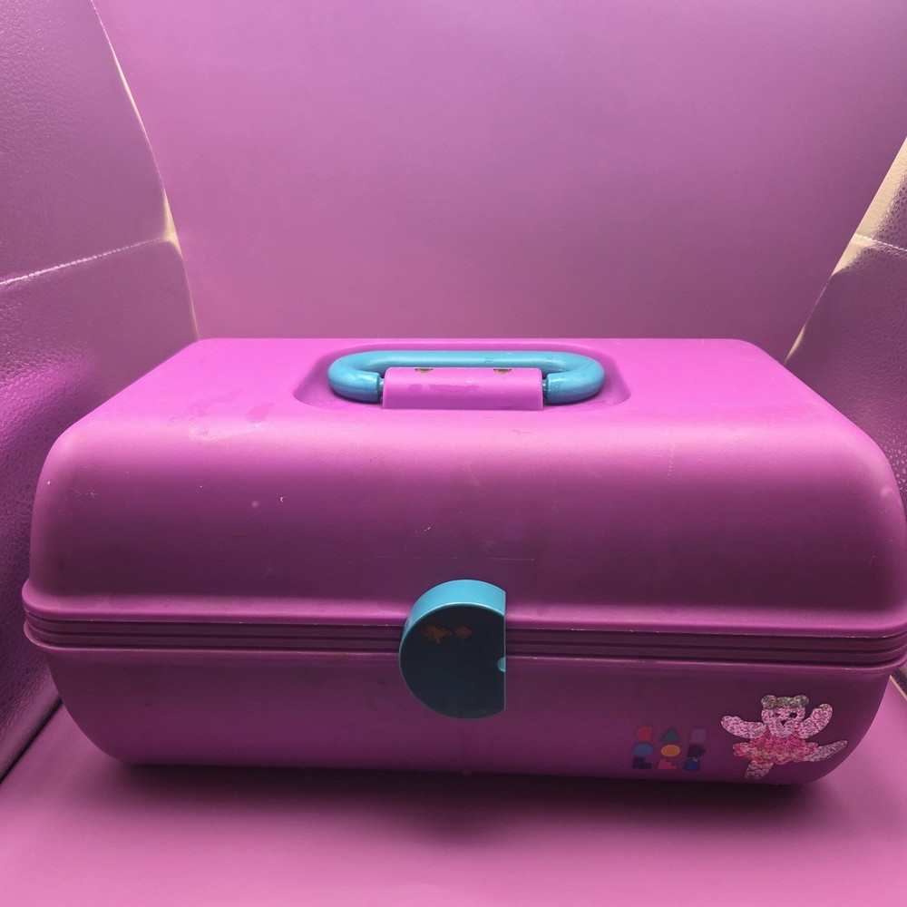 Vintage Caboodles Makeup Organizer – Purple & Teal 90s Retro