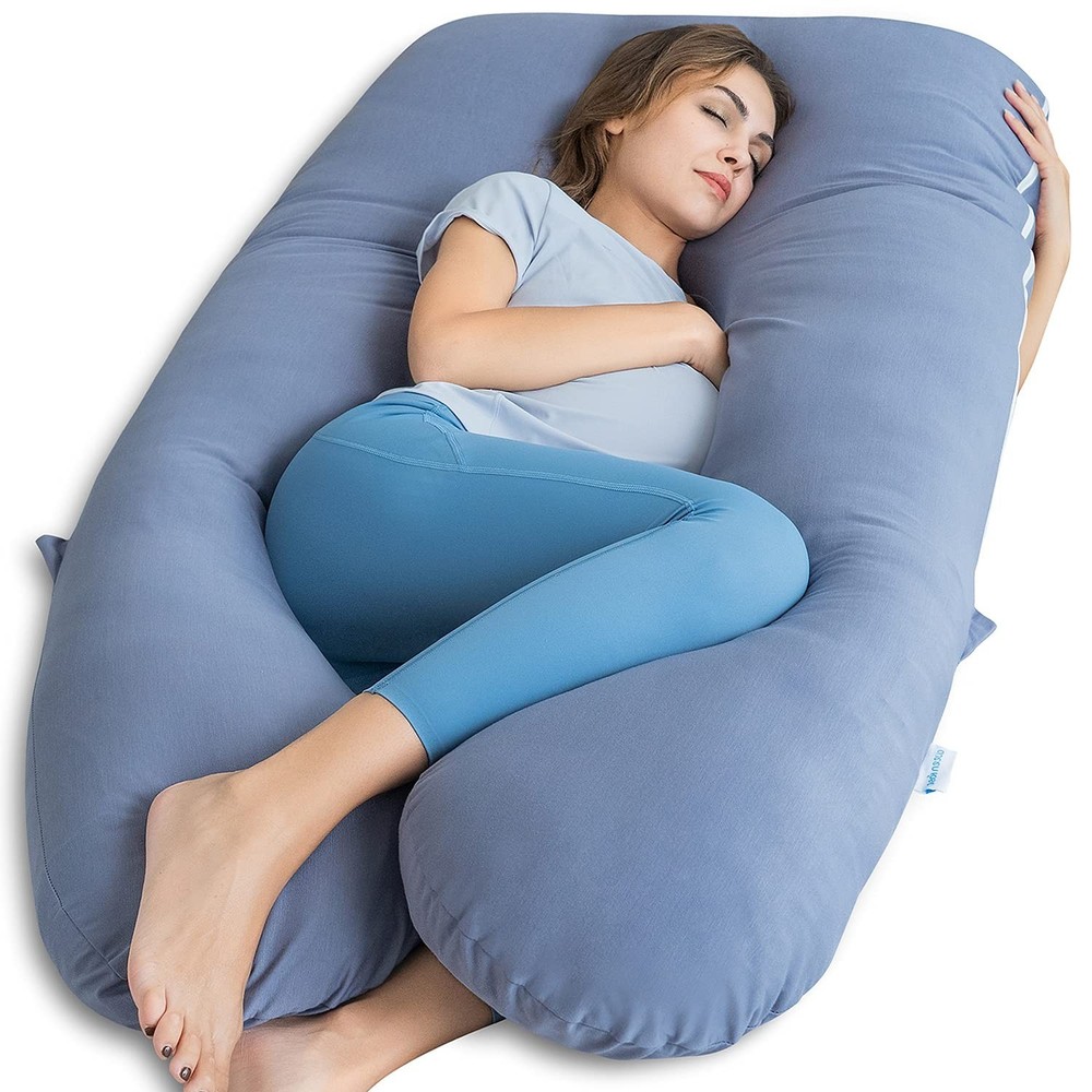 Pregnancy Pillow for Stomach Sleepers with Hole, in Full Body Pregnancy Mas...