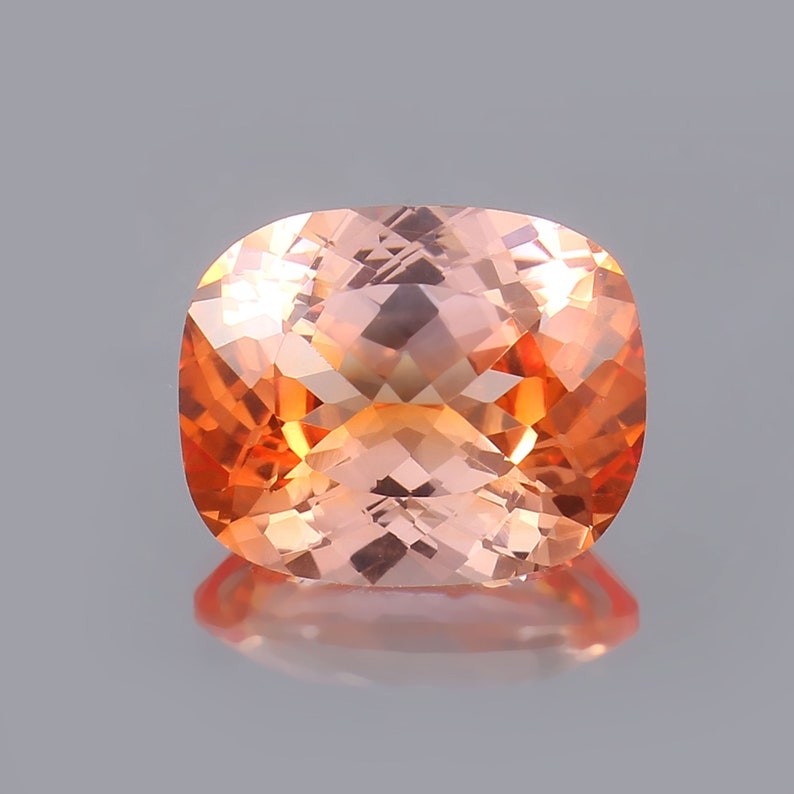 13.30 CT Natural Padparadscha Sapphire Cushion Cut Certified Gemstone Sri Lanka