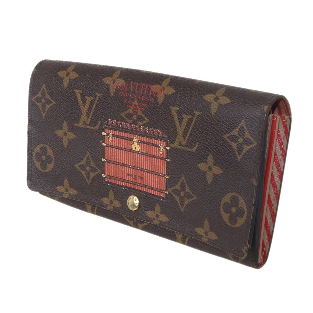 LOUIS VUITTON Used Portefeuille Sara Trunk Long Wallet