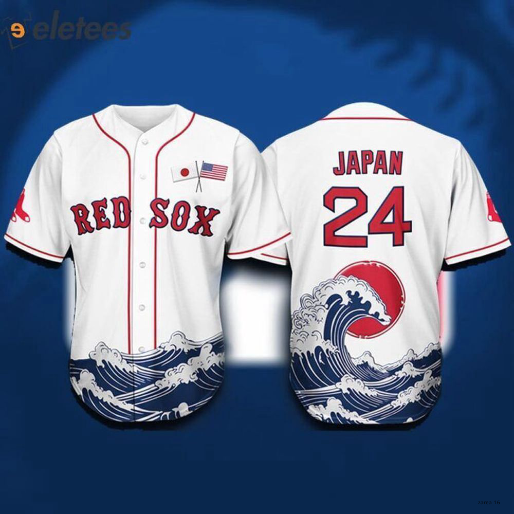 HOT SALE! Red-Sox Japanese heritage and culture 3D Jersey 2024 Giveaway white