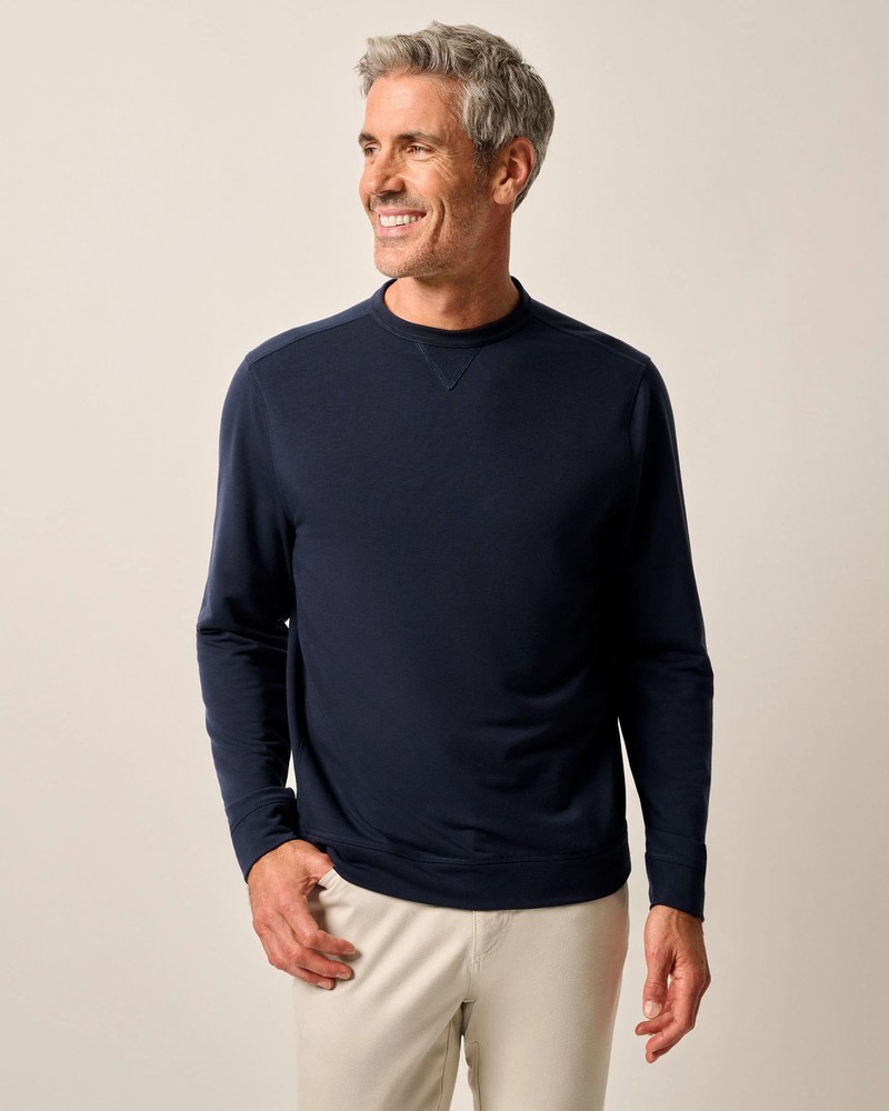 johnnie-O Reilly Dri-Release Crewneck Sweatshirt Navy Size M