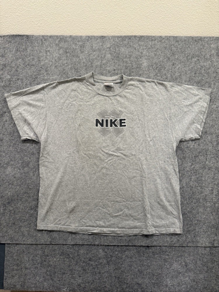 Vintage 90s Nike Gray Center T-shirt Size 2XL