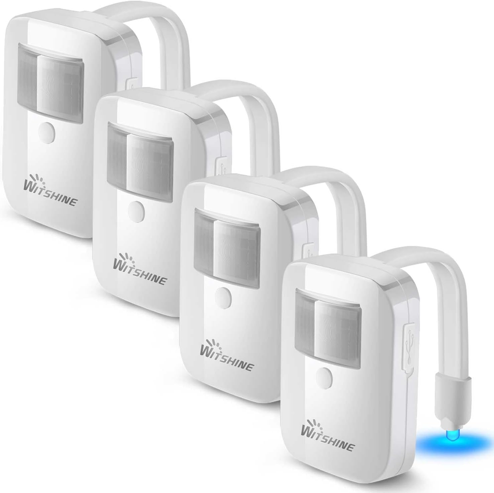 Toilet Light Motion Sensor Activated 4Pack, Rechargeable Color Changing LED Nigh