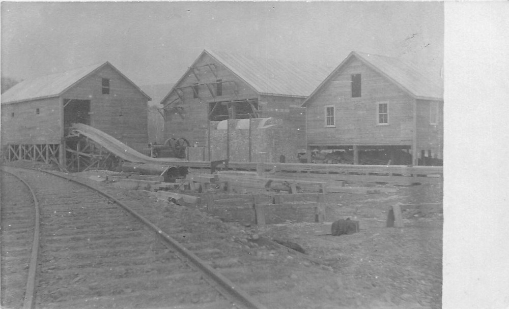 c1910 Bingham Maine Lumber Sawmill Railroad occupation RPPC Postcard 25-1935