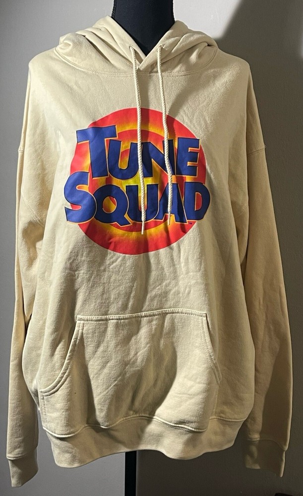 Looney Tunes Space Jam Tune Squad Mens Hoodie Sweatshirt XLarge Tan