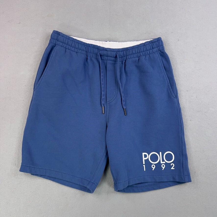 Polo Ralph Lauren Shorts Mens Small Blue 1992 Stadium Collection Sweat Lounge