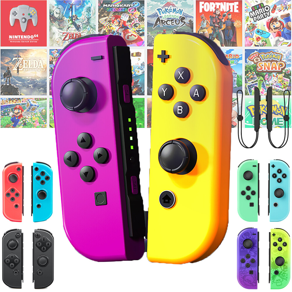 For Joy-con Controller Wireless Gamepad for Nintendo Switch/Lite/OLED L+R 1 Pair