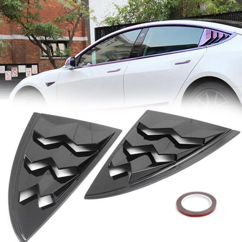 Side Window Louvers Universal Cars Decorative Air Flow Intake Hood Cover Trims