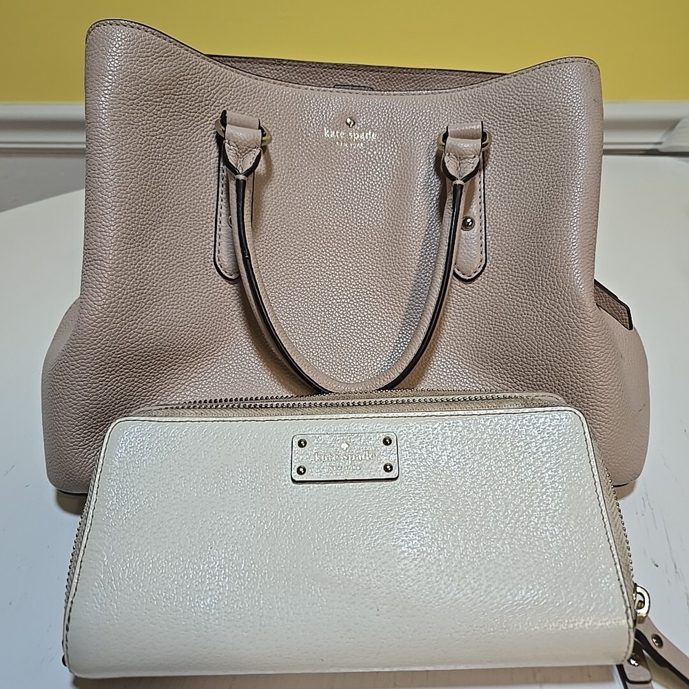 Kate Spade Handbag Satchel With Matching Wallet
