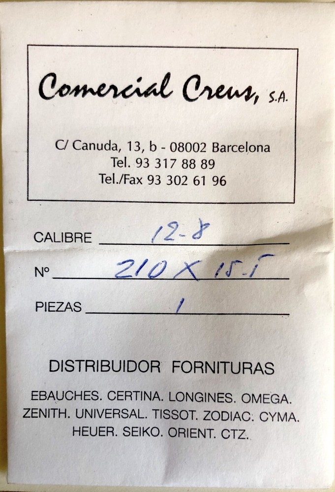 1X Mainspring 210x15.5 Cal 12.8 Watch Replacement Part