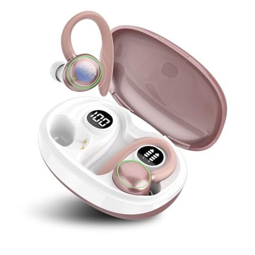 Bluetooth Headphones Sport, Headphones Wireless Bluetooth 5.4 with 4 Mic, Ros...