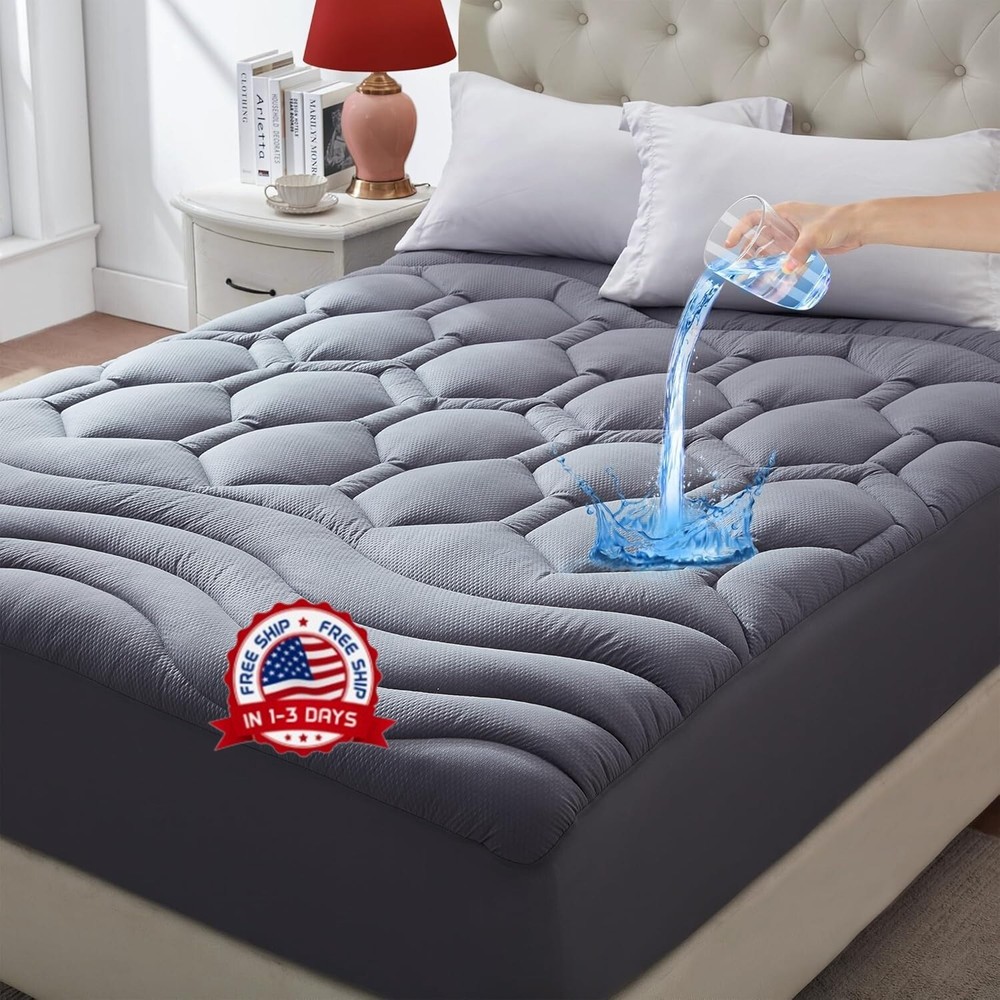 Waterproof Cooling Queen Mattress Protector with Hotel-Quality Comfort  