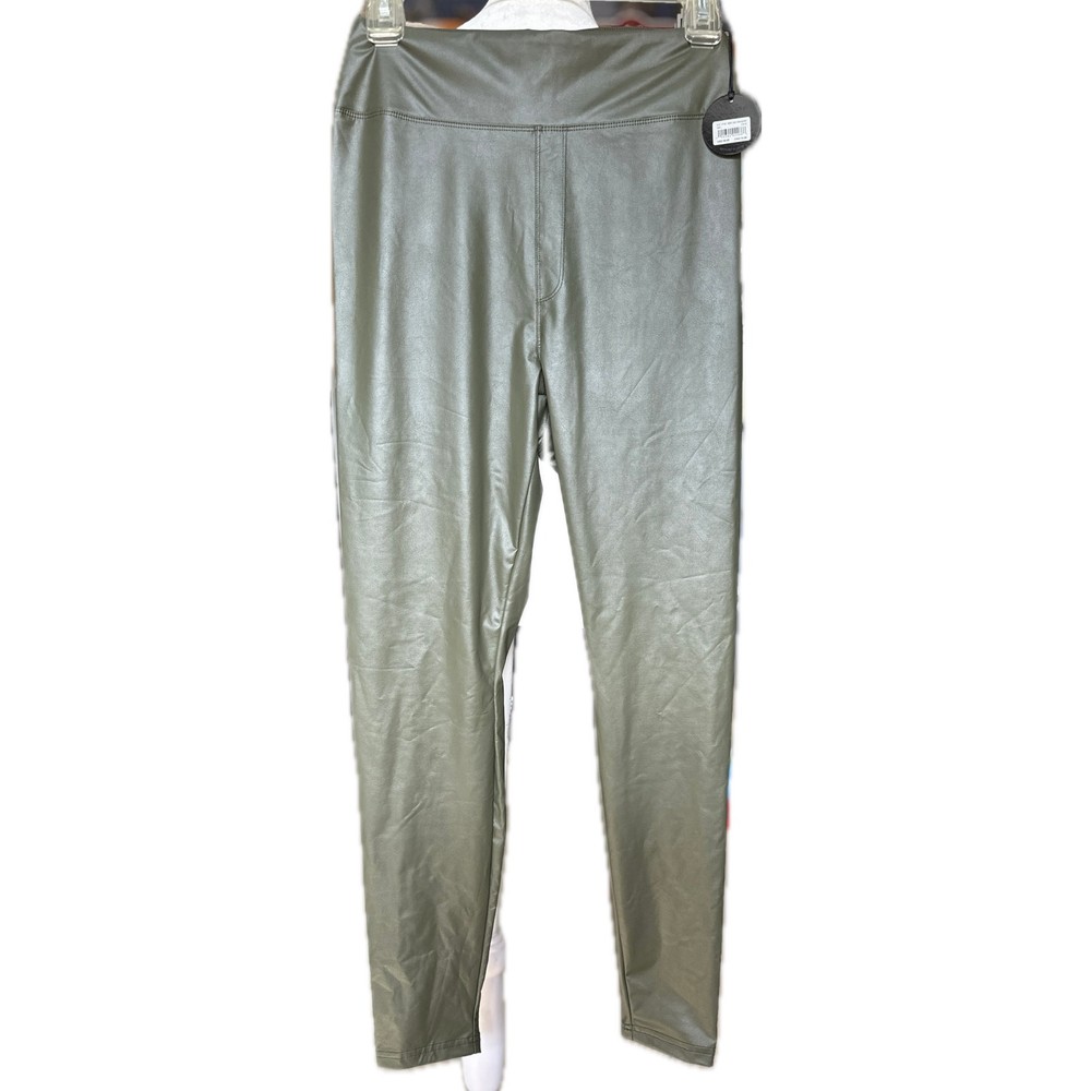 Aerie Offline Faux Leather Leggings - Soft Stretch Olive Green Size Large