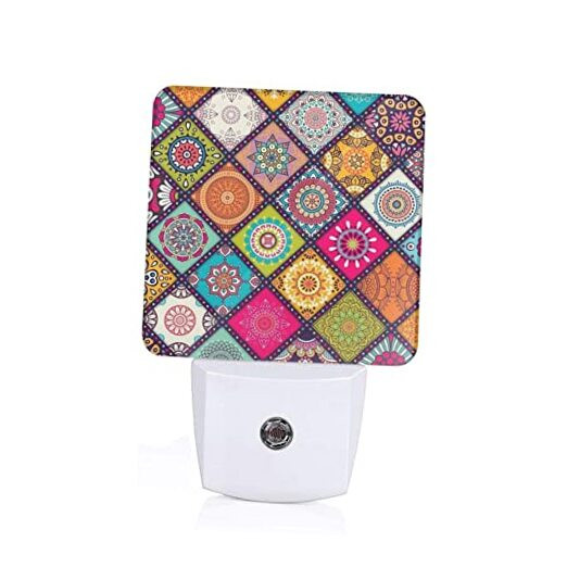 Bohemian Night Lights Plug in LED Dusk to Dawn Auto Sensor Night Lamp for Kids