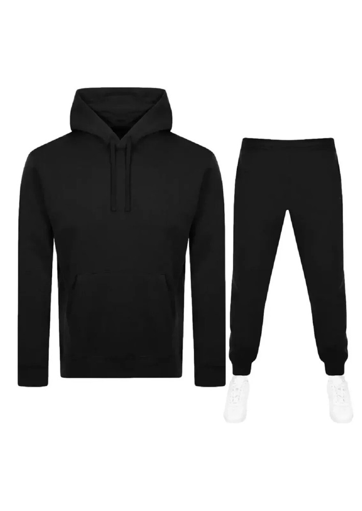 Men's Black Fleece Joggers Tracksuit Bottoms Track Sweat Jogging Pants Tracksuit