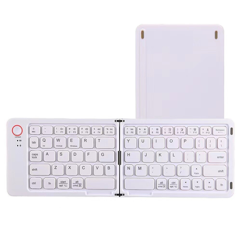 Ultra Slim Foldable Bluetooth Keyboard with USB-C Rechargeable Design