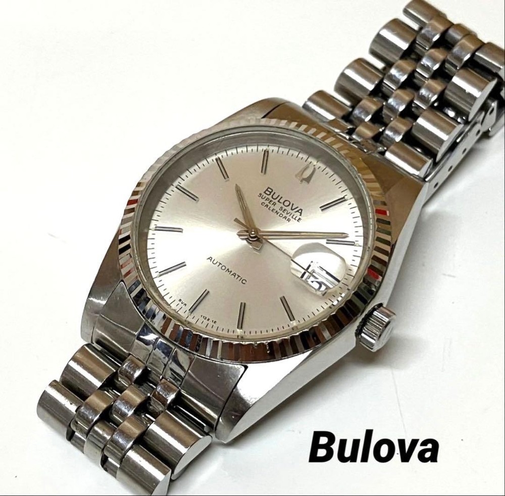 Bulova Super Seville 4460102 Wristwatch Automatic Timepiece Silver Dial