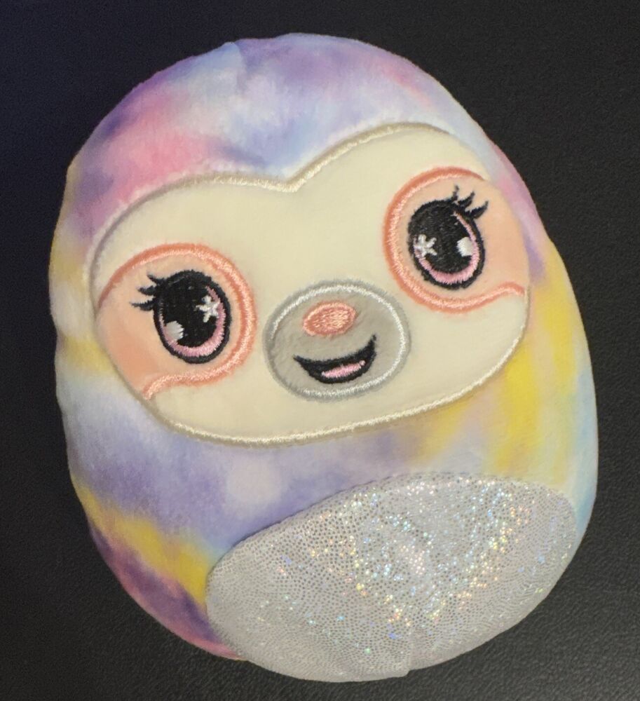 Squishmallows NWOT 5” Adderley Sloth Anime Eyes Scented Mystery Squad Plush