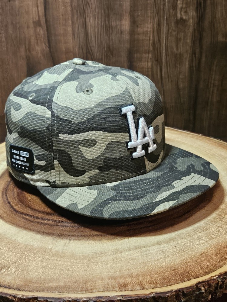 Los Angeles Dodgers Camo New Era 59Fifty Fitted Hat MLB Cap Size 7 5/8