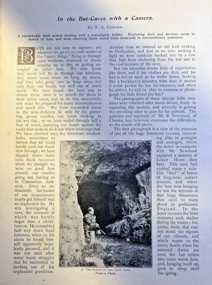 1898 Exploring and Photograohing Bat Caves illustrated