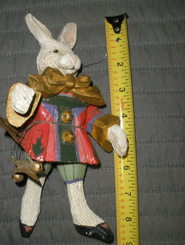 Vintage House of Hatten Reach For Stars Denise Calla Easter Ornament Rabbit