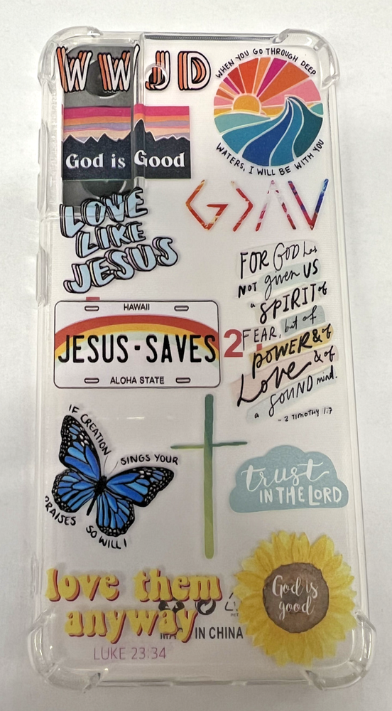 Christian Bible Verse Flower Collage Galaxy S21 Case - Faith & Peace Design  