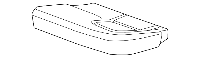 Genuine GM Dark Ash Gray Rear Seat Cushion Cover 23455900