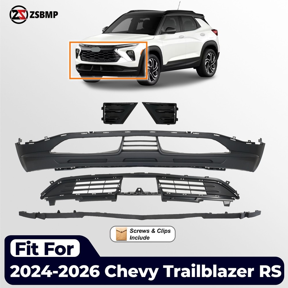 For 2024-2026 Chevy Trailblazer RS Front Bumper Lower Cover Grille Deflector Kit