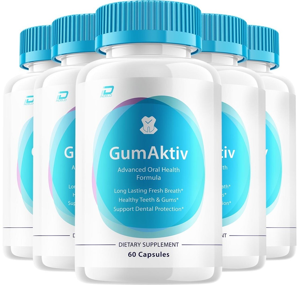 (5 Pack) GumAktiv Dental Support Capsules - Gum Aktiv Pills Natural Tooth & Gum