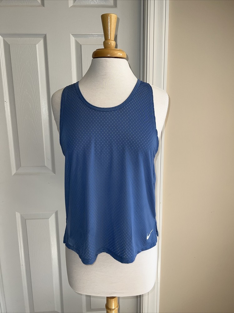 SLEEVELESS SHIRT/TANK - Nike Dri-Fit- Athletic - Workout -Jersey - Blue- Medium
