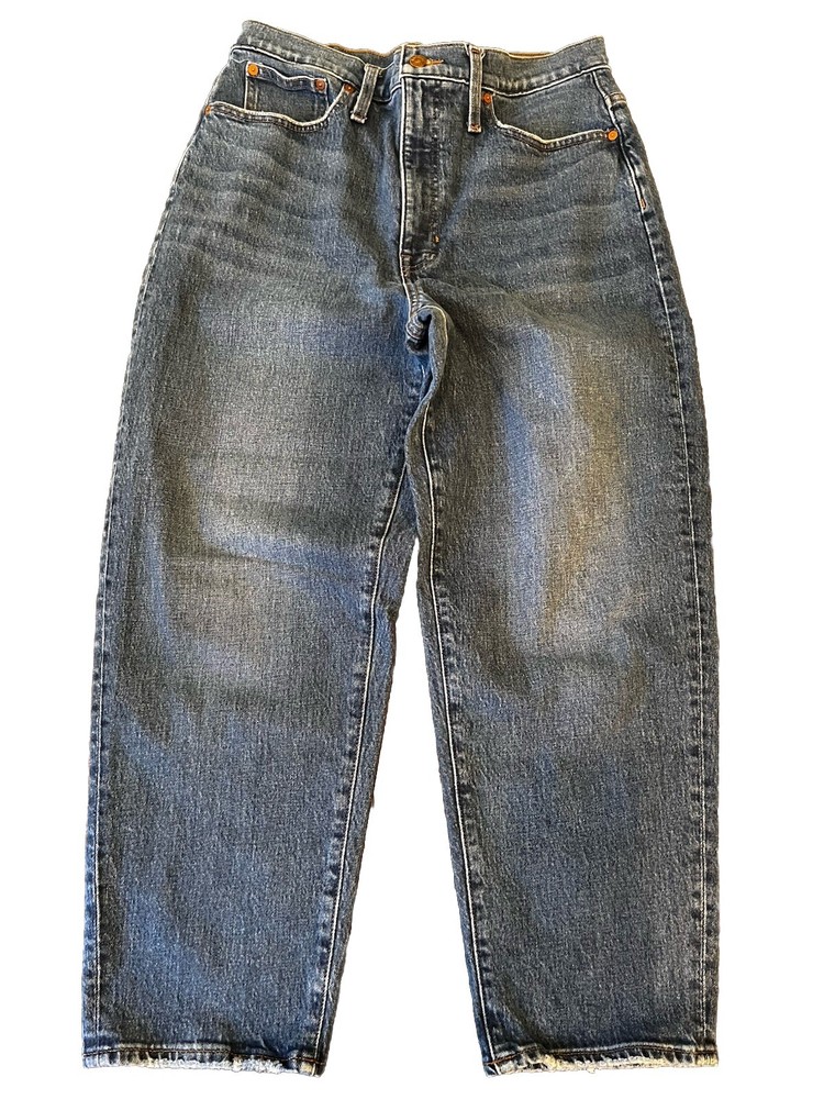 Madewell Balloon Jeans Sz 30 High Rise Denim Medium Wash Retro Barrel Leg Ankle