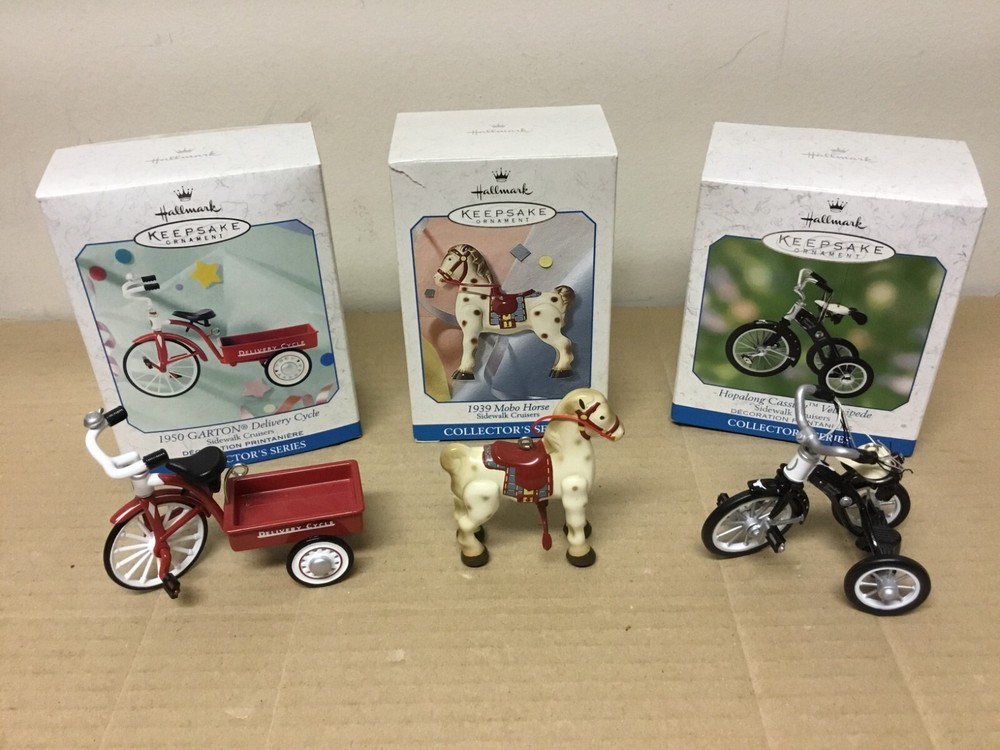 3 Hallmark Ornaments - Sidewalk Cruisers Series 2-4 (1998-2000)