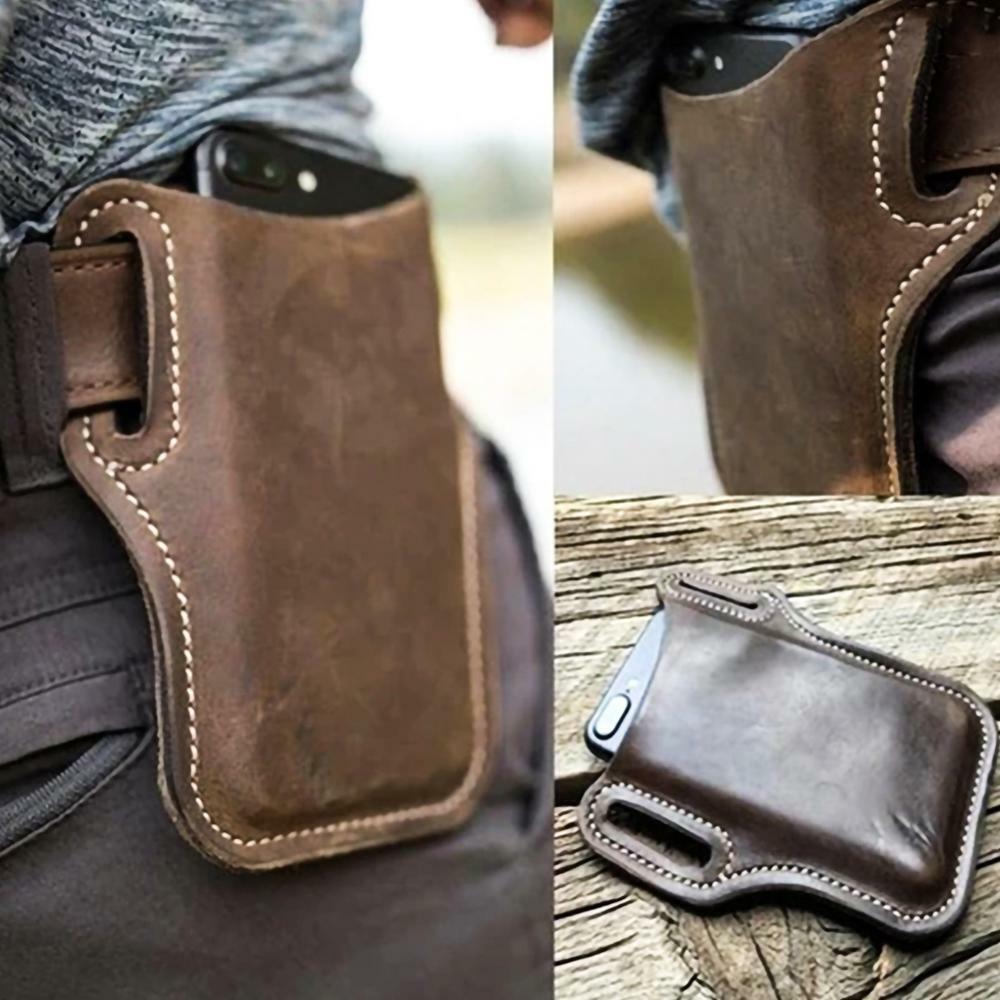 Leather Phone Case Belt Loop Waist Holster Wallet For iPhone 16 15 14 Pro Max