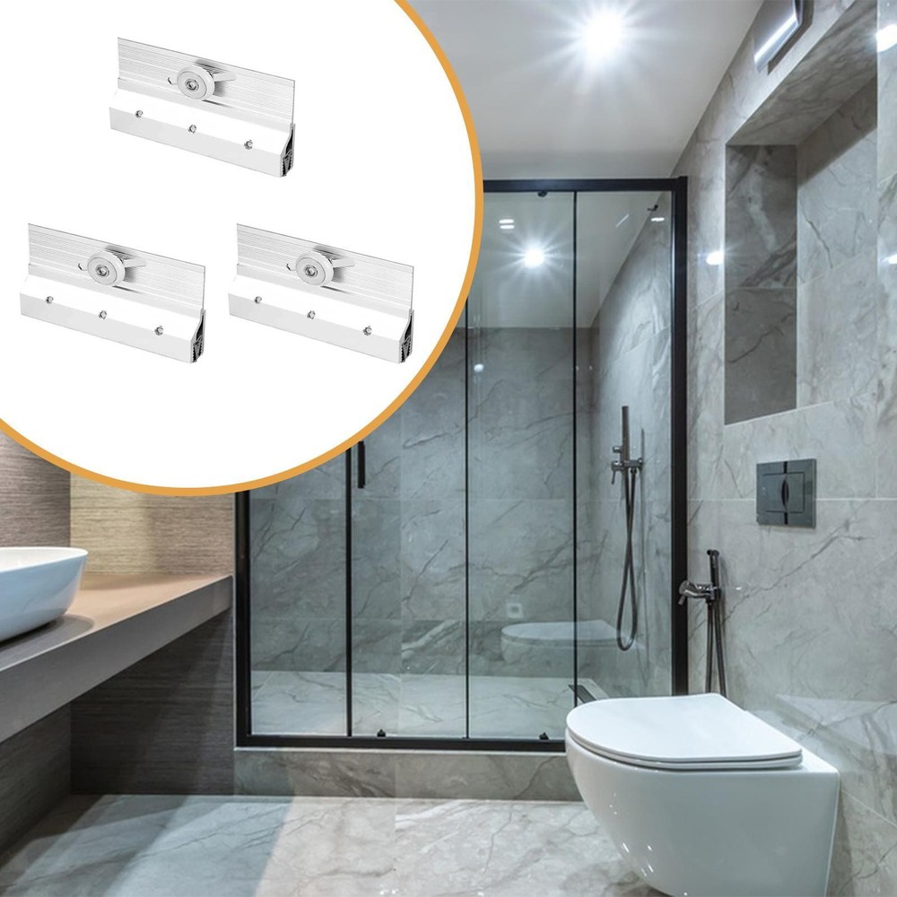 M 6053 Frameless Shower Door Top Bracket Roller Assembly 3/4 in Round Wheel