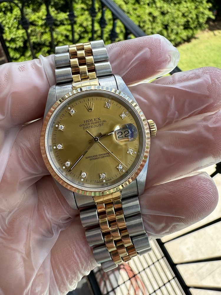 Rolex Datejust 36mm Diamond Dial Jubilee Bracelet 16233