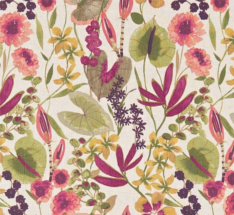 HARLEQUIN Nalina Curtain Fabric 310cm Peach Mango Olive