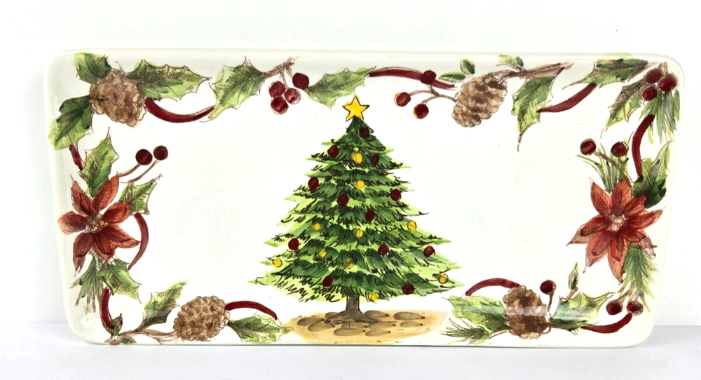 Maxcera Tree & Bough Christmas Tree Appetizer/Snack Plate