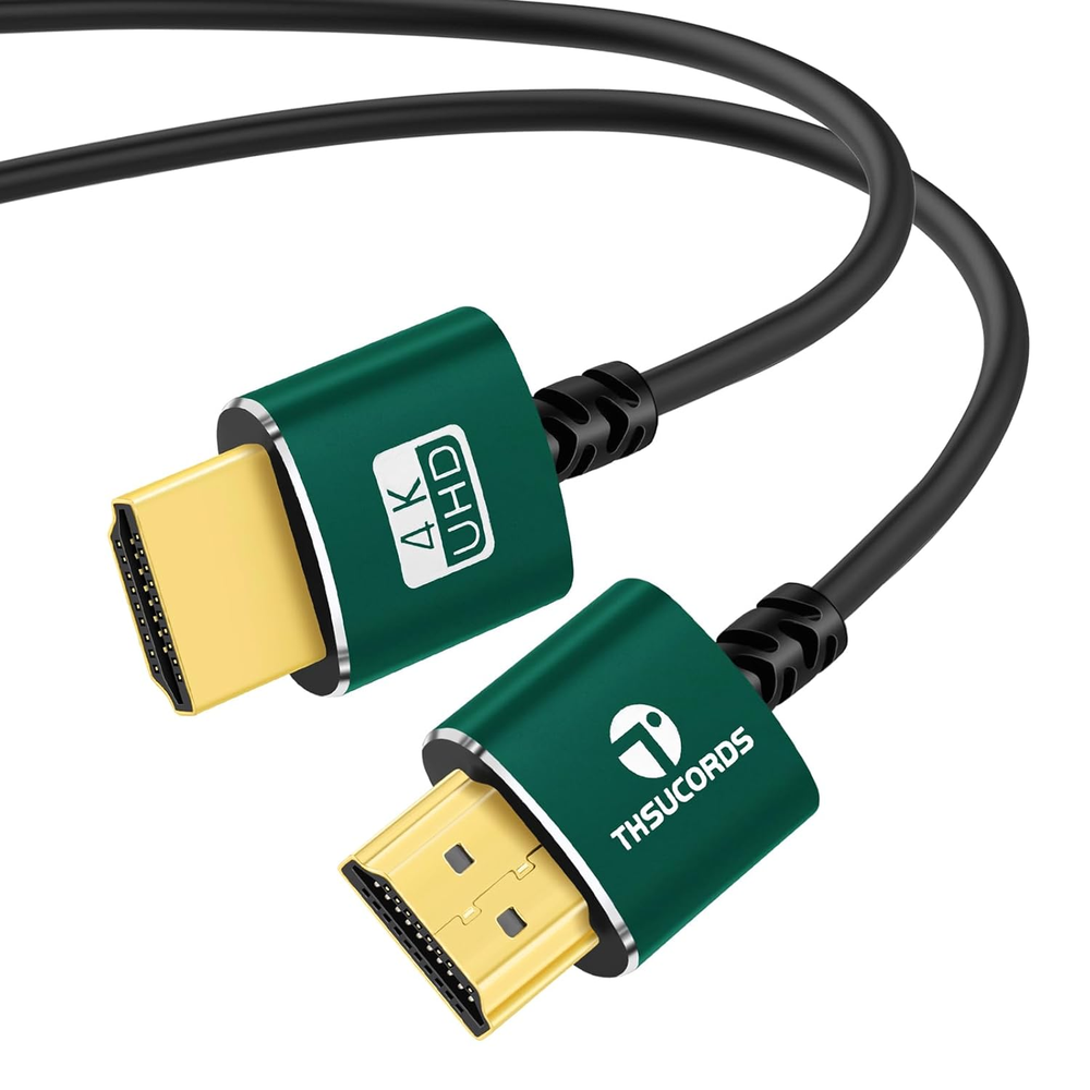 Slim HDMI Cable 3.3FT, Ultra Soft & Thin HDMI to HDMI Cord, Extreme Flexible & S
