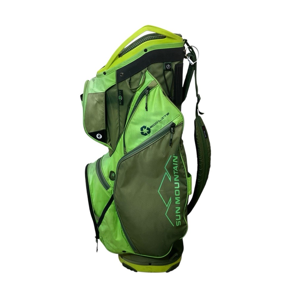 Sun Mountain Ecolite 14-Way Golf Cart Bag Green-Rush-Green Missing Front Pocket