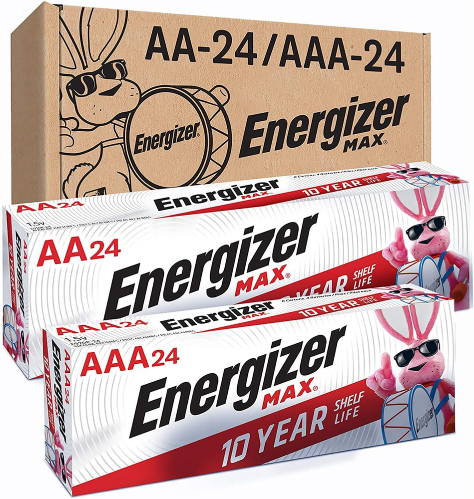 Energizer Max 24 AA and 24 AAA Batteries Combo Pack, 48 Count