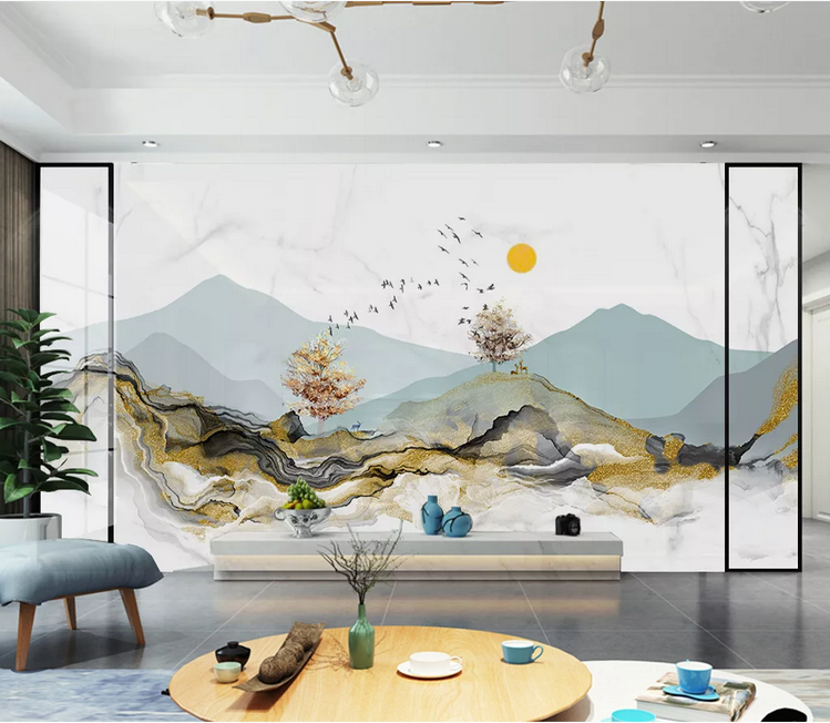 3D Yellow Slope ZHUA42646 Wallpaper Wall Murals Removable Self-adhesive Ann