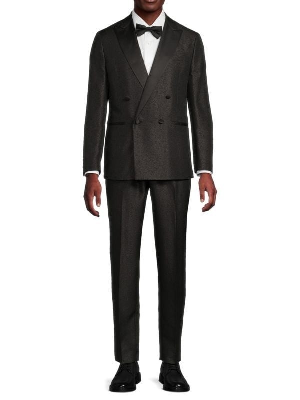 Karl Lagerfeld Modern fit Double Breasted Tuxedo 38 R  31W NEW $495 ASTE2LSB0009