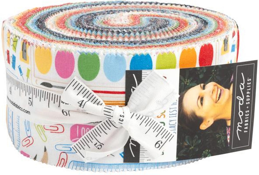 Back To School Moda Jelly Roll 40 100% Cotton 2.5