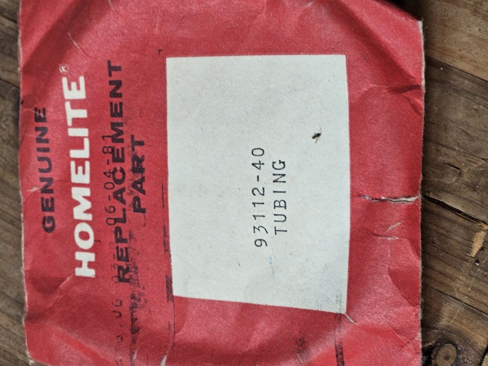 Vintage NOS Homelite Tubing Replacement Part 93112-40 New Old Stock
