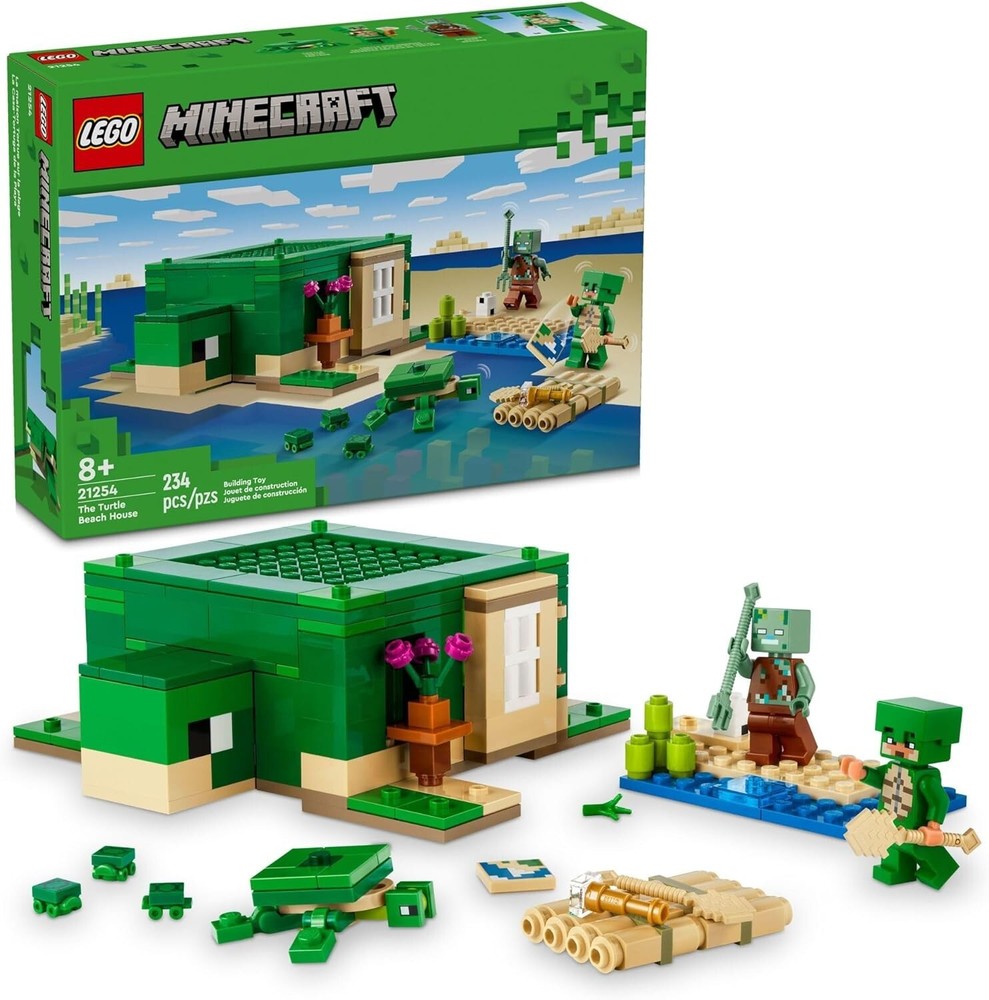 LEGO Minecraft The Turtle Beach House Construction Toy, Minecraft House Building