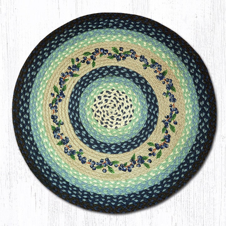 Earth Rugs RP-312 Blueberry Vine Round Patch 27