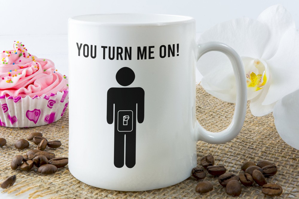 Husband/boyfriend Funny Coffee Mug You Turn Me On Gift For Husband Husband Mug