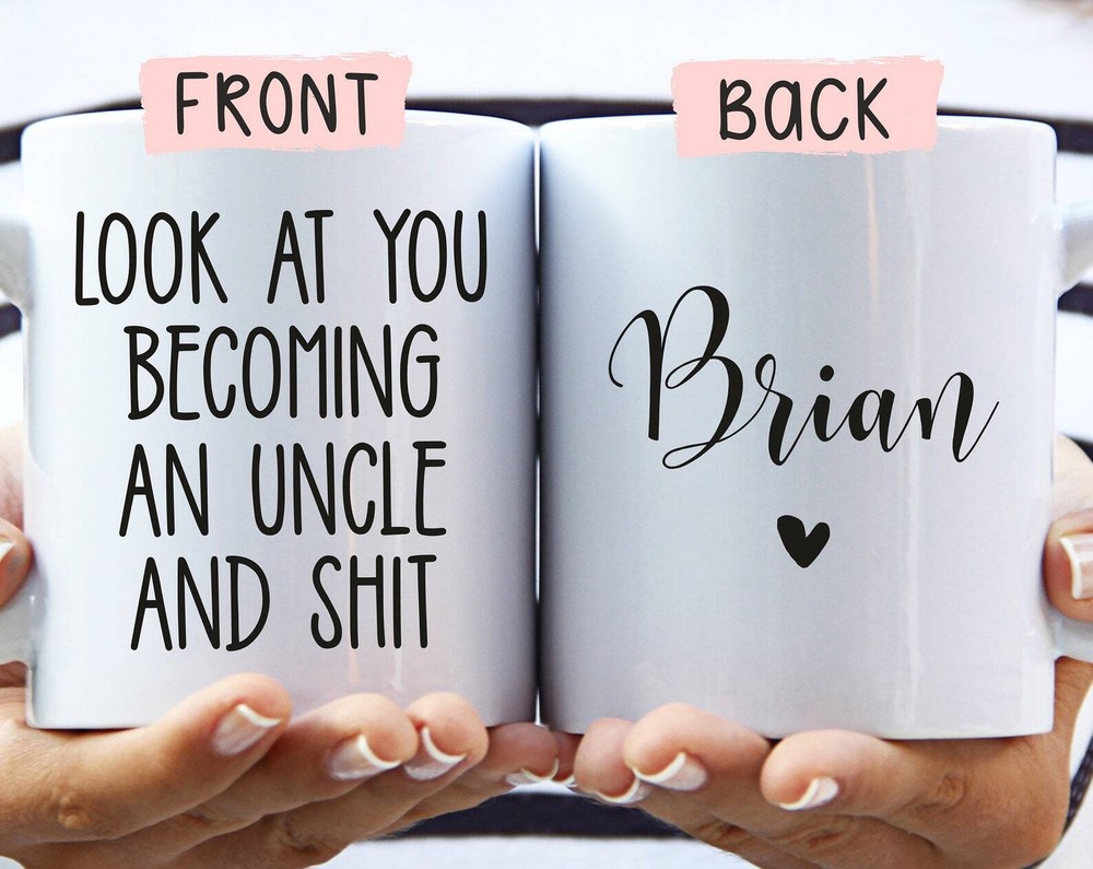 New Uncle Gift Uncle To Be Pregnancy Announcement Funny Uncle Mug Custom Uncle