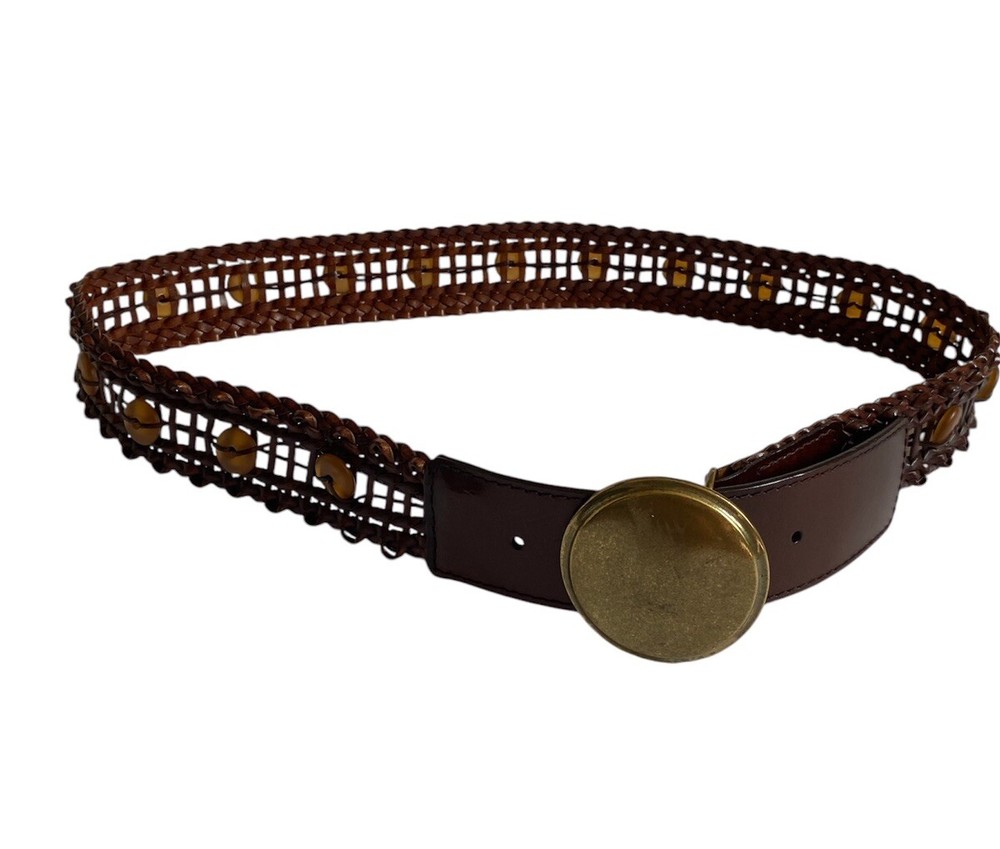 New York & Company Vintage Southwestern Belt Genuine Bonded Leather Size L